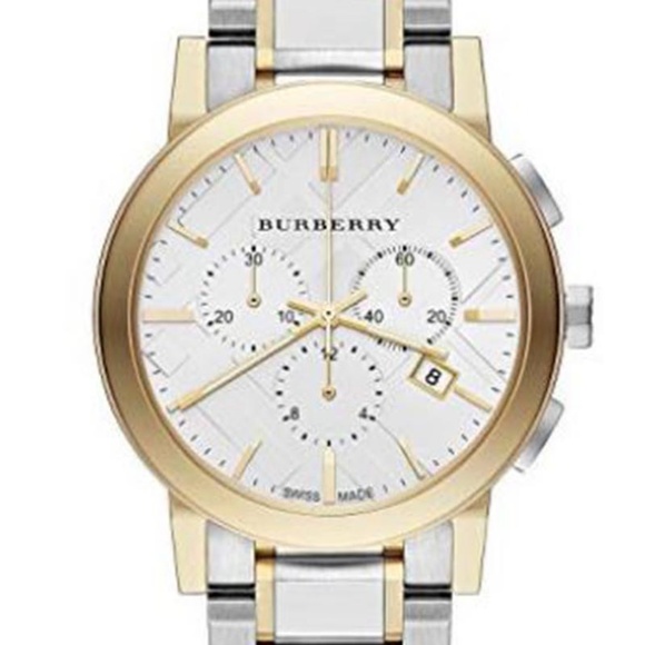Burberry Accessories - New Burberry Two-tone Chrono Unisex Bu9751 Watch